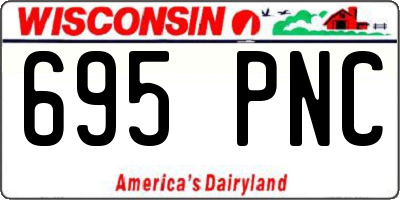 WI license plate 695PNC