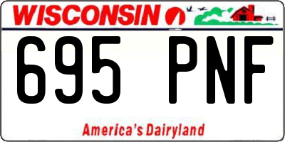 WI license plate 695PNF