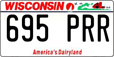 WI license plate 695PRR