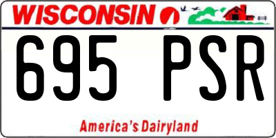 WI license plate 695PSR