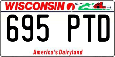 WI license plate 695PTD
