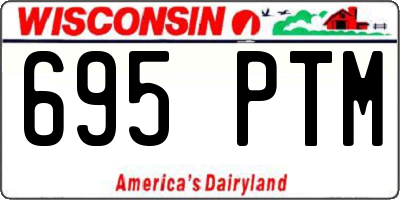 WI license plate 695PTM