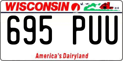 WI license plate 695PUU
