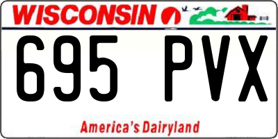 WI license plate 695PVX