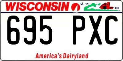 WI license plate 695PXC