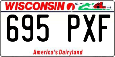 WI license plate 695PXF