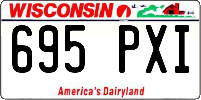 WI license plate 695PXI
