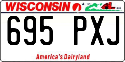 WI license plate 695PXJ