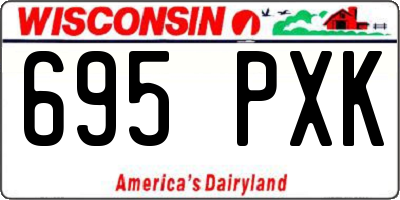 WI license plate 695PXK