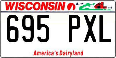 WI license plate 695PXL