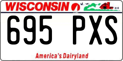 WI license plate 695PXS