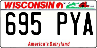 WI license plate 695PYA