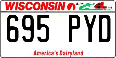 WI license plate 695PYD