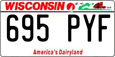 WI license plate 695PYF