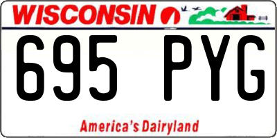 WI license plate 695PYG