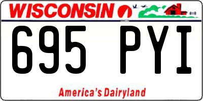 WI license plate 695PYI