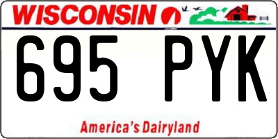 WI license plate 695PYK