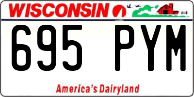 WI license plate 695PYM