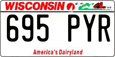 WI license plate 695PYR
