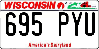 WI license plate 695PYU