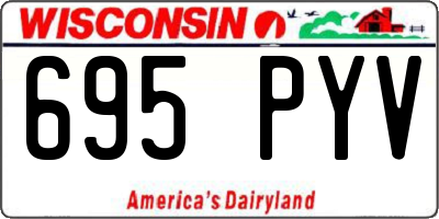 WI license plate 695PYV