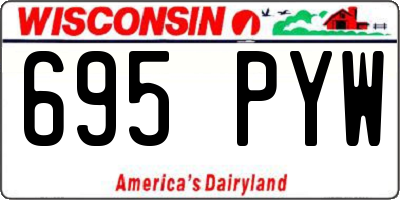 WI license plate 695PYW