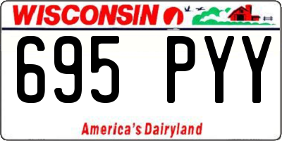 WI license plate 695PYY