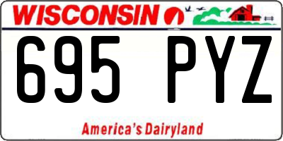 WI license plate 695PYZ