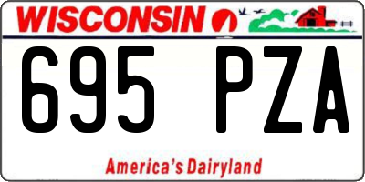 WI license plate 695PZA