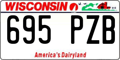 WI license plate 695PZB