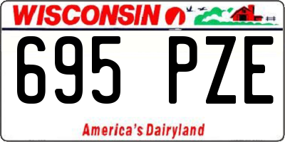 WI license plate 695PZE