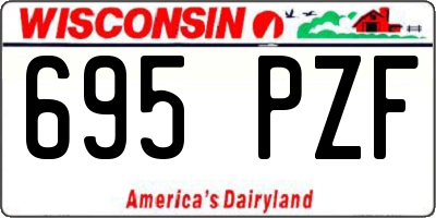 WI license plate 695PZF