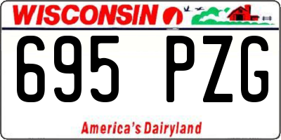 WI license plate 695PZG