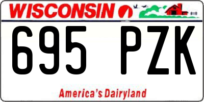 WI license plate 695PZK