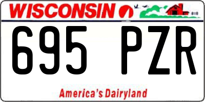 WI license plate 695PZR