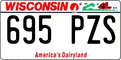 WI license plate 695PZS