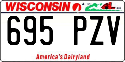 WI license plate 695PZV