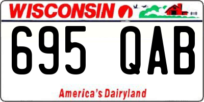 WI license plate 695QAB