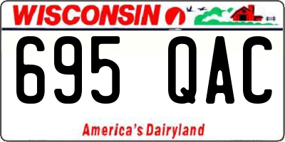 WI license plate 695QAC