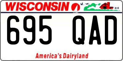 WI license plate 695QAD