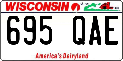 WI license plate 695QAE