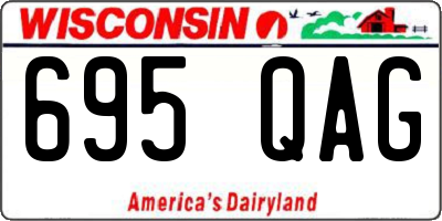 WI license plate 695QAG