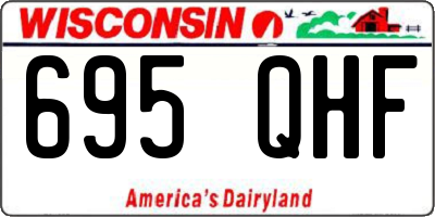 WI license plate 695QHF