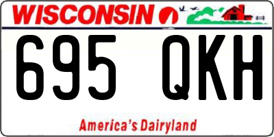 WI license plate 695QKH