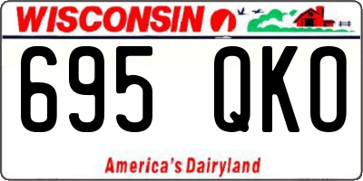 WI license plate 695QKO