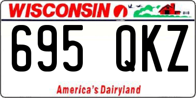 WI license plate 695QKZ