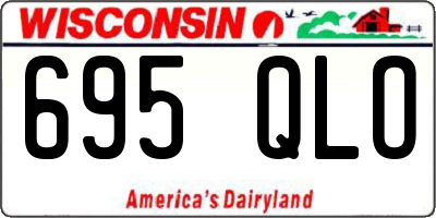 WI license plate 695QLO