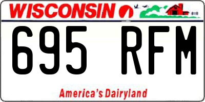 WI license plate 695RFM