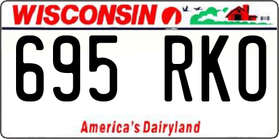 WI license plate 695RKO