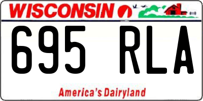 WI license plate 695RLA